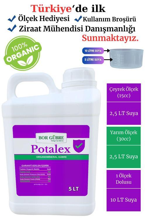 Potalex 5Lt Sıvı Organik Potasyum Çözeltili Gübre