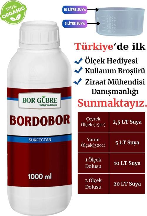 Sıvı Gübre 1000Ml (Bordobulamacı) Bakır İçerik Bitki Besini Ve Koruyucu Bordo Bulamacı