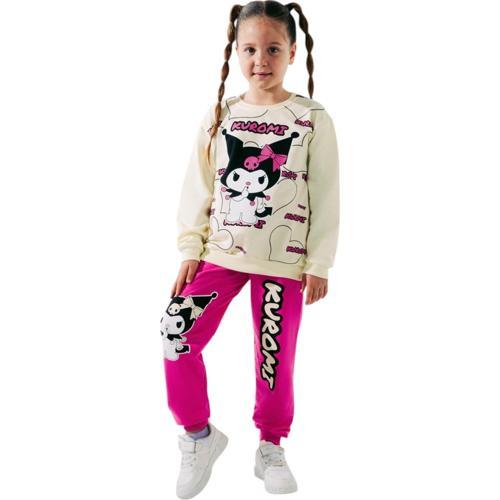 İki İp Kuromi Baskılı Kız Eşofman Takım 3/10 Yaş