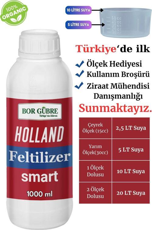 Yeni Nesil Holland Feltilizer Smart 1000Ml Yeşil Aksamı Geliştirir. Kalite Ve Verimi Arttırır.