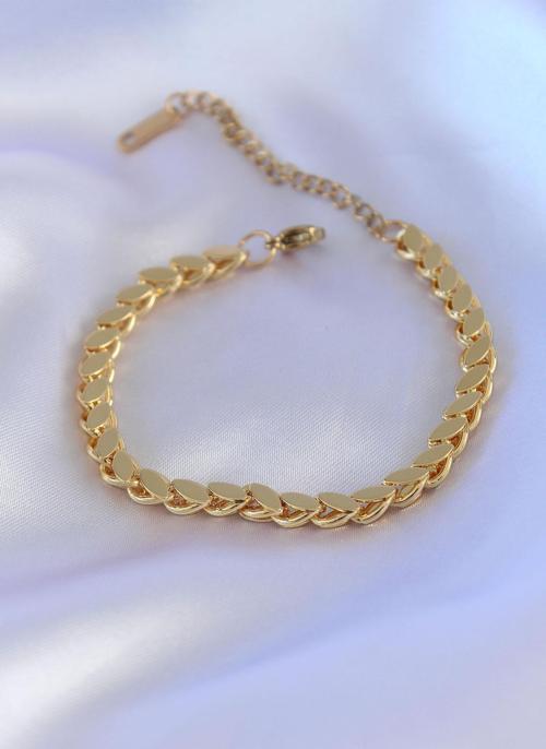 316L Çelik Arpa Gold Renk Kadın Bileklik