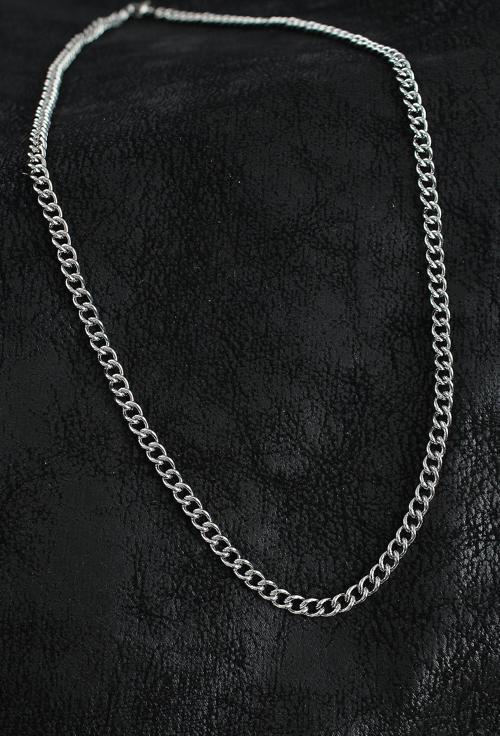 316L Çelik Klasik Oval Zincir Model Gümüş Renk Erkek Kolye