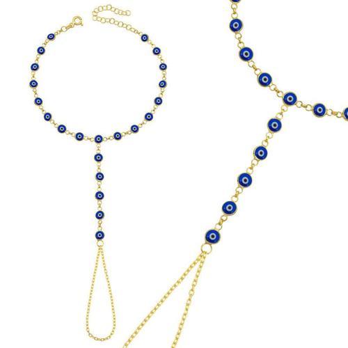 Gümüş Gold Lacivert Nazar Boncuklu Şahmeran  SL12663