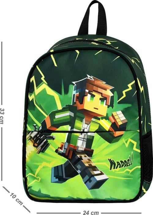 Lisanslı Mycraft Desenli Anaokul Çantası Lisanslı Erkek Kreş Çantası