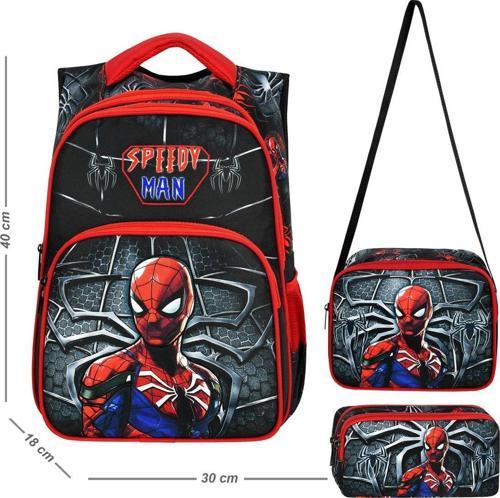 Spider Örümcek Ortopedik Erkek İlkokul Çantası Ve Beslenme Çantası Ve Kalemlik