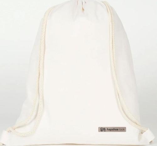 Krem 35x40 cm Unisex Ham Bez Büzgülü Ayakkabı Terlik Çantası
