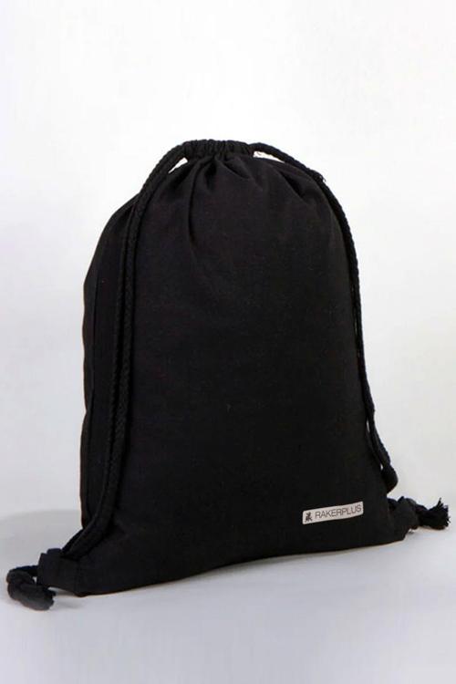 Siyah 35x40 cm Unisex Ham Bez Büzgülü Sırt Ayakkabı Çantası