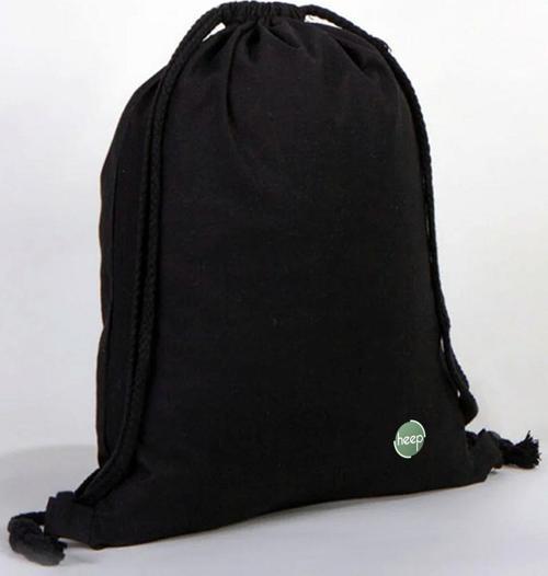 Siyah 35x40 cm Unisex Ham Bez Büzgülü Sırt Ayakkabı Çantası