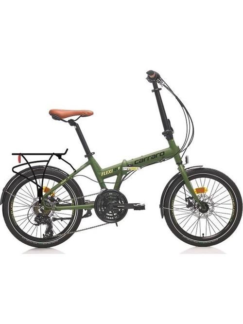 Flexi 121 d katlanır bisiklet Disk Fren Shimano 21 Vites Haki