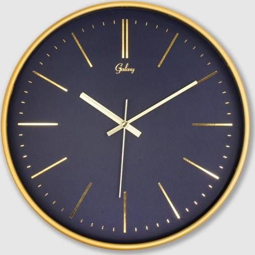 Büro Ev Dekoru için Rakamsız Koyu Zemin Duvar Saati