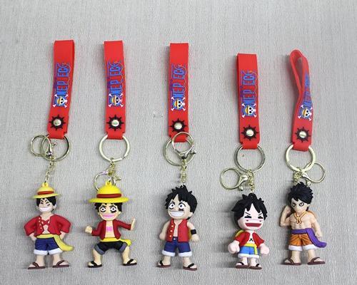 Büro Ev Ofis Hediyesi için Silikon Luffy Anahtarlık