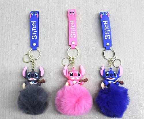 Büro Ev Ofis Hediyesi için Ponponlu Stitch Anahtarlık