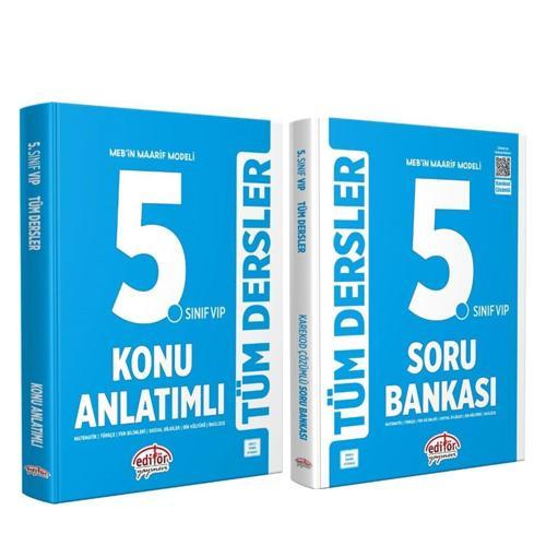 Editör Yayınları 5.Sınıf VİP Tüm Dersler Konu ve Soru Seti 2 Kitap