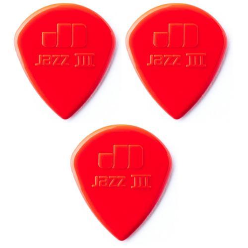 Jim Dunlop 47r3n Gitar Penası 3 Adet Nylon Jazz Iıı Red Pena