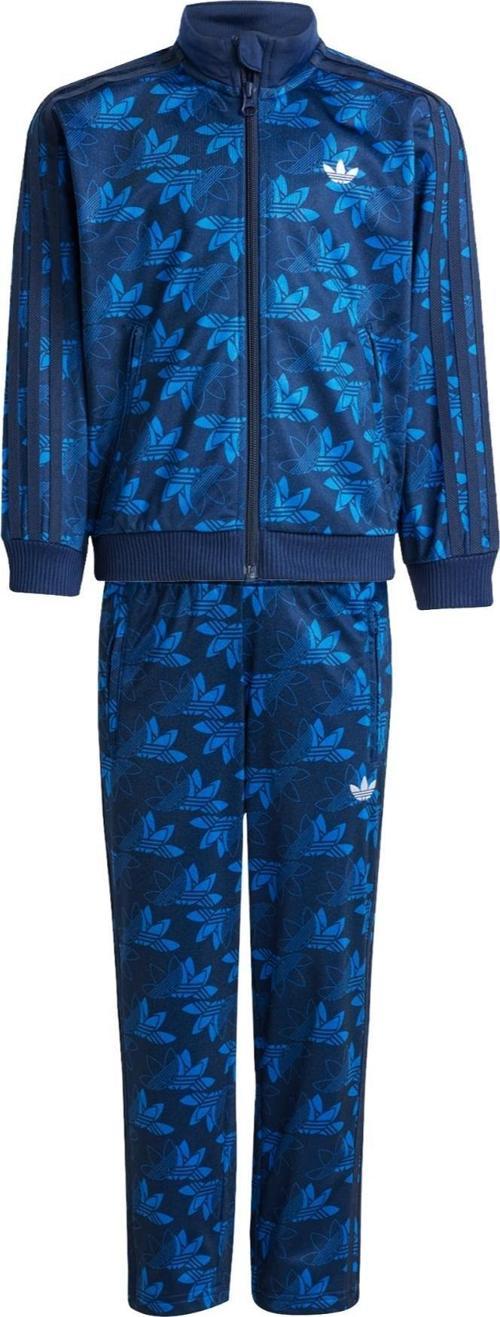 JW0295-C adidas Fırebırd Ts Aop &Ccedil;ocuk Eşofman Takımı Mavi