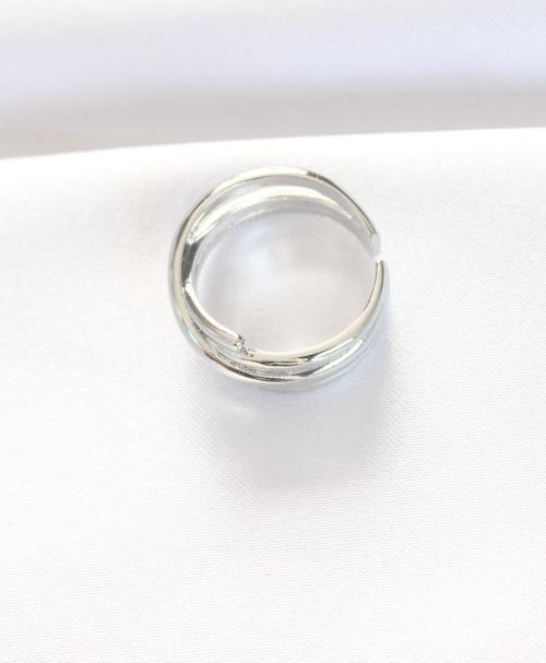 Zarif Kadın için Silver Kalın Ayarlı Yüzük