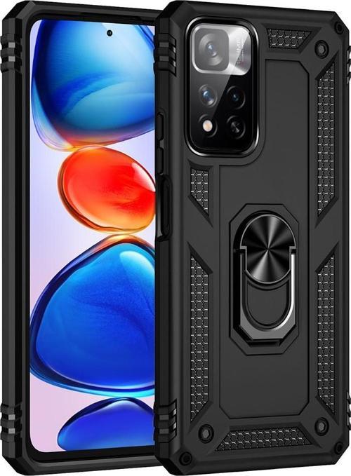 Xiaomi Redmi Note 11 Pro Plus 5G Uyumlu Kamera Korumalı Standlı Yüzüklü Tank Kılıf