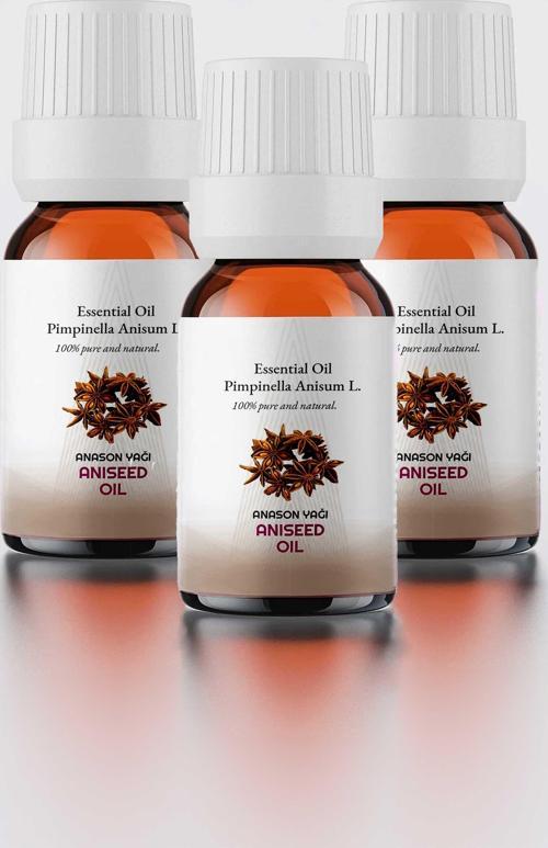 %100 Doğal, 3 Adet  Saf Anason Yağı, Cam Şişe 10 ml