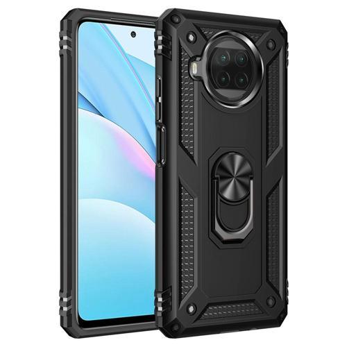 Xiaomi Redmi Note 9 Pro 5G Uyumlu Kamera Korumalı Standlı Yüzüklü Tank Kılıf