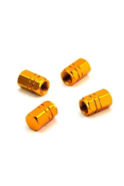 Alüminyum Altıgen Hexagon Sibop Kapağı 4'lü Set Altın Sarısı