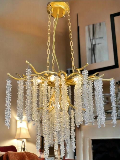 Luxury Gold - Altın Kaplama Serip Avize - Salon / Oturma Odası - Yatak Odası - Hotel ve Showroom