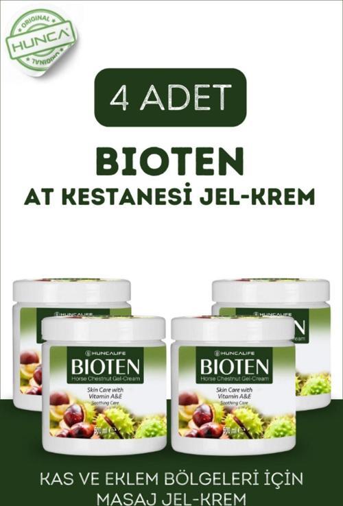 Bioten At Kestanesi Kas Ve Eklemler Için Masaj Jeli, Masaj Kremi 500 Ml ( 4 Adet X 500 Ml )