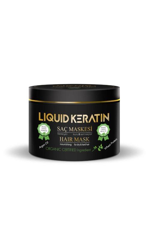 Keratin Saç Maskesi (250ML) Kuru Mat Sert Yıpranmış Yanmış Kırık Saçlar Için Onarıcı Bakım
