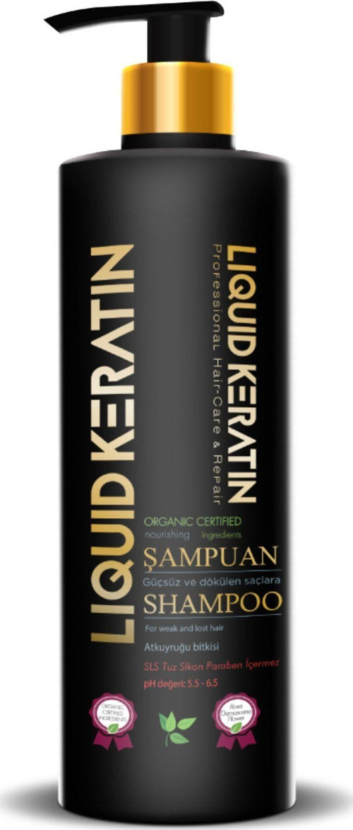 Tuzsuz Sülfatsız Organik Besleyici Keratin Şampuanı (350ML) - Saç Dökülmesine Karşı Doğal Çözüm