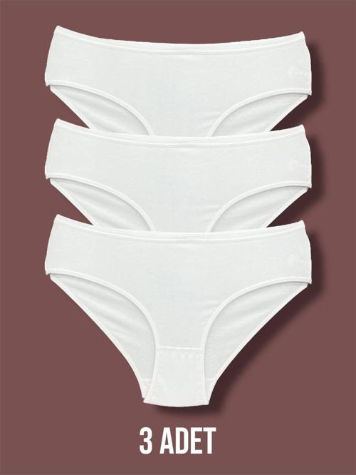 Yüksek Kalite Penye Kadın Bikini Külot 3'lü