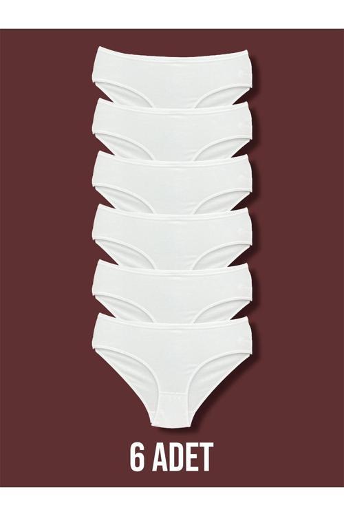 Yüksek Kalite Penye Kadın Bikini Külot 6'lı