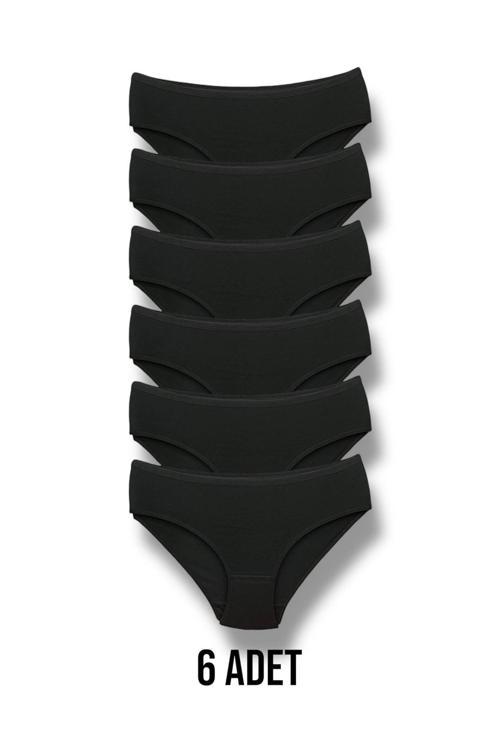 Yüksek Kalite Penye Kadın Bikini Külot 6'lı