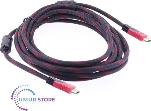 HDMI Kablosu Gold 1.4V 3D 4K Örgülü 5mt