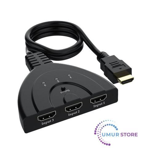 3 Giriş 1 Çıkış HDMI Switcher Toplayıcı Kablo