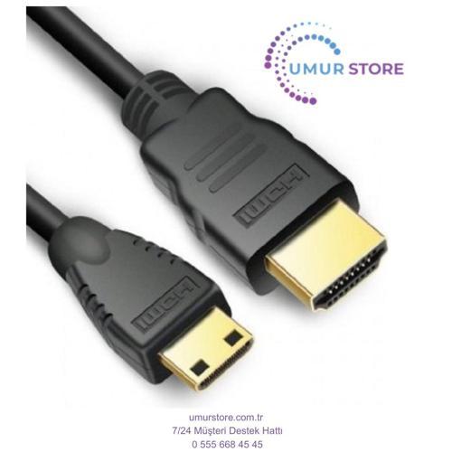 4K @ 60HZ Gold Altın Uç 1.5 Metre Yüksek Hızlı Mini HDMI - HDMI Kablo Mini 4K HDMI Kablosu Laptop No