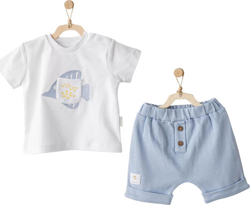 Ocean İs My Happy Place 2'li Bebe Takım Blue