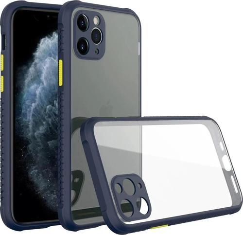 iPhone 11 Pro Kılıf Miami Şeffaf Silikon - Lacivert