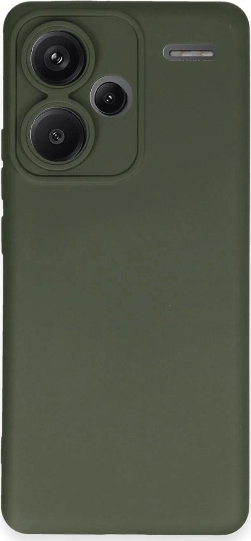 Xiaomi Redmi Note 13 Pro Plus Kılıf Nano içi Kadife Silikon - Koyu Yeşil