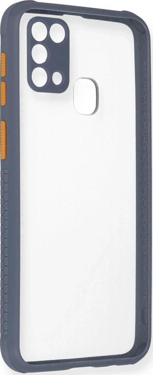 Samsung Galaxy M31 Kılıf Miami Şeffaf Silikon - Gri