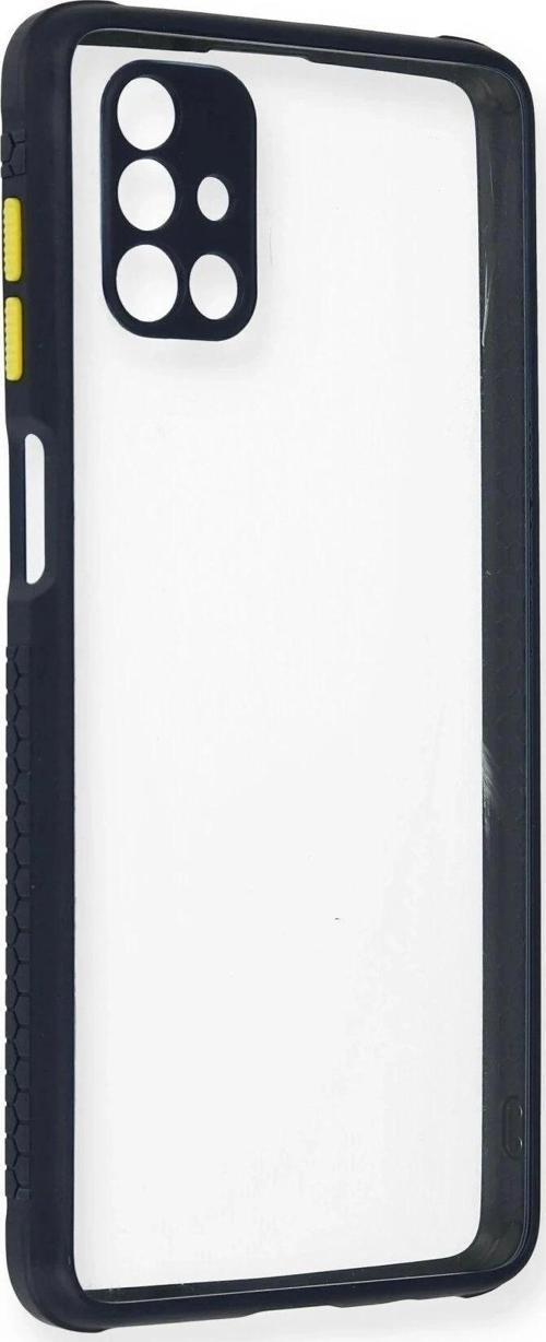 Samsung Galaxy M51 Kılıf Miami Şeffaf Silikon - Lacivert
