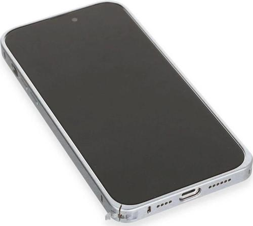 Joko iPhone 15 Pro Max Kılıf Metal Bumper Magneticsafe Kapak - Gri