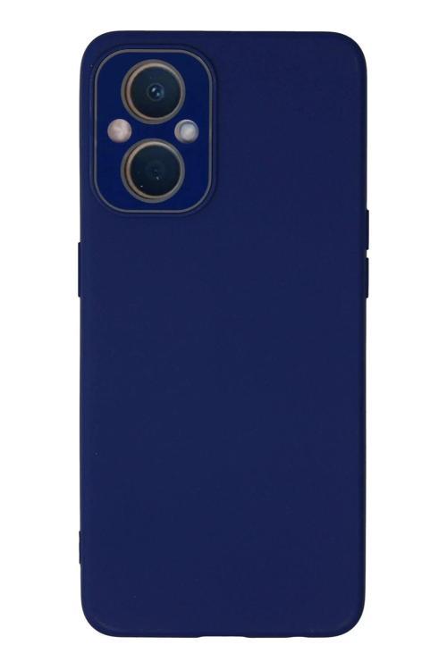 Oppo Reno 7 Lite Kılıf Lansman Glass Kapak - Sky Blue