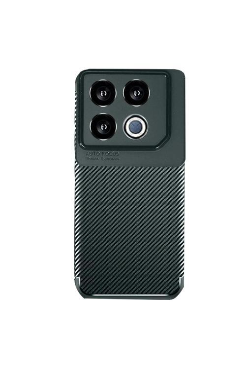 İnfinix GT 20 Pro Kılıf Auto Focus Karbon Kapak - Koyu Yeşil