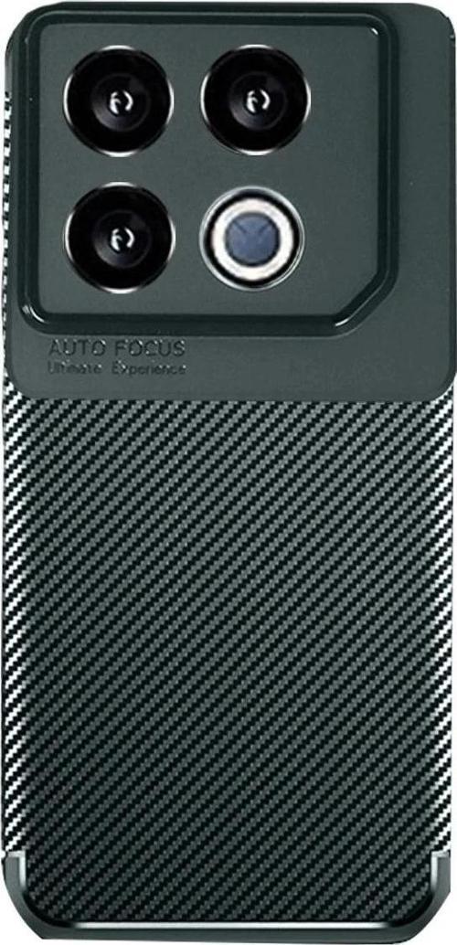 İnfinix GT 20 Pro Kılıf Auto Focus Karbon Kapak - Koyu Yeşil