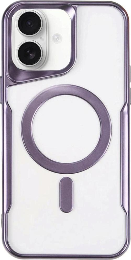 iPhone 16 Plus Kılıf Boyi Magsafe Silikon Kapak - Derin Mor