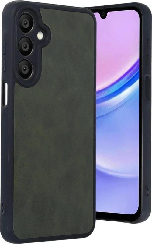 Samsung Galaxy A16 5G Kılıf Aras Deri Kapak - Koyu Yeşil