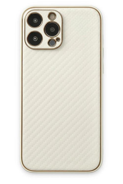 iPhone 13 Pro Max Kılıf Coco Karbon Silikon - Beyaz