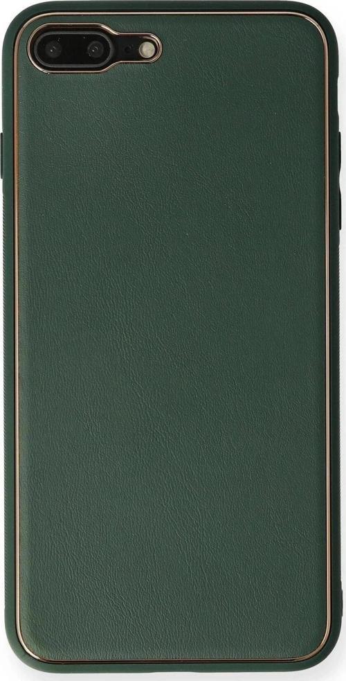 iPhone 7 Plus Kılıf Coco Deri Silikon Kapak - Yeşil