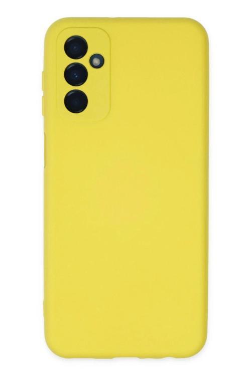Samsung Galaxy M23 Kılıf Nano içi Kadife Silikon - Sarı