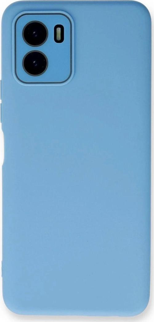 Vivo Y15S Kılıf Lansman Glass Kapak - Mavi