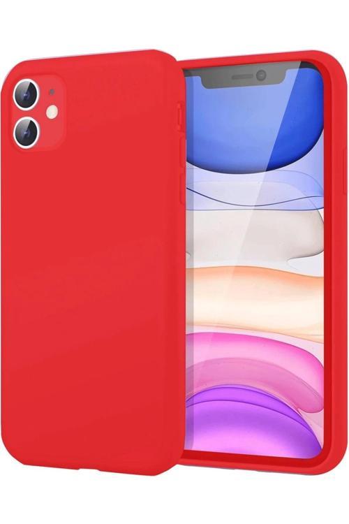 iPhone 11 Kılıf First Silikon - Kırmızı